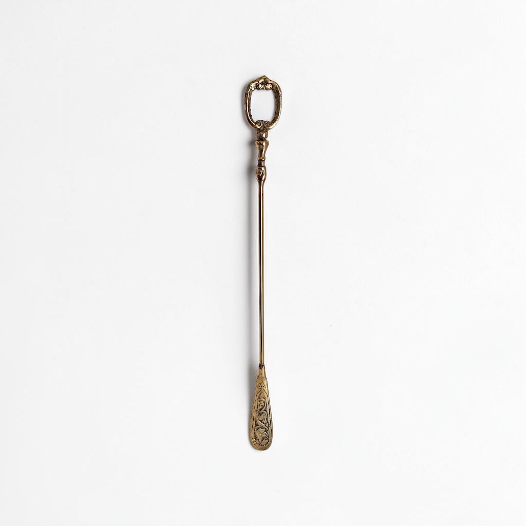 Handmade Solid Brass Shoehorn 48 cm | Long Vintage Shoe Horn Made in Turkey