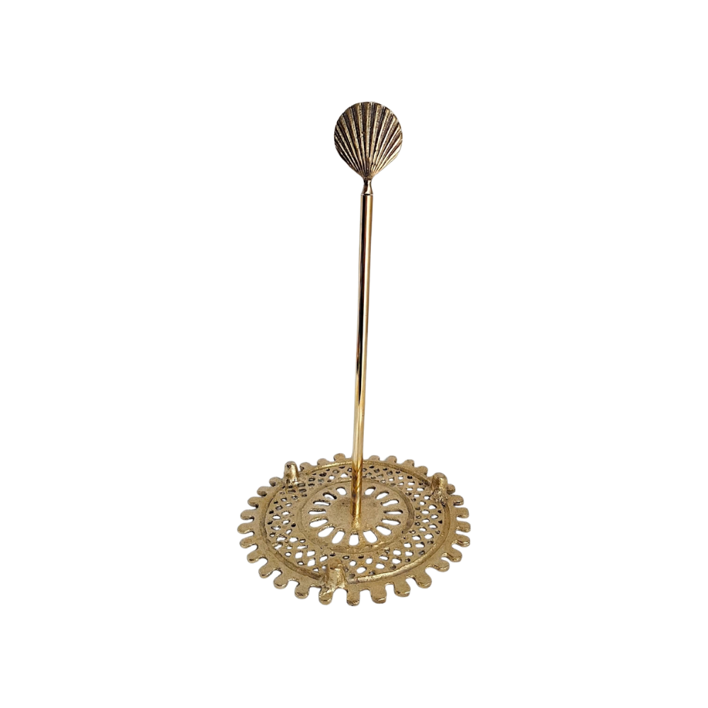 gold brass kitchen countertop paper towel stand