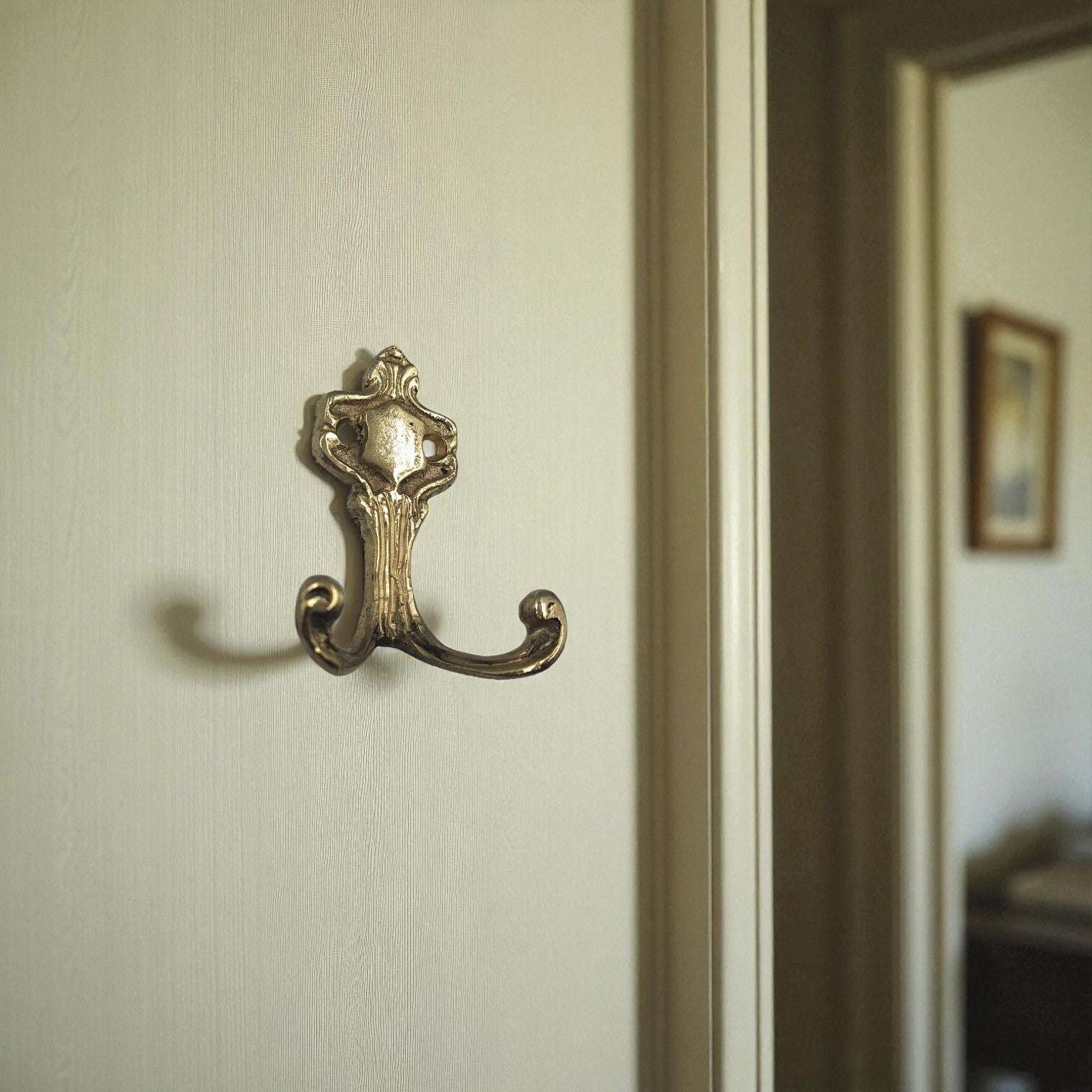 Luxury Solid Brass Double Hooks Set, Gold, 8cm, Bathroom Towel Hook, Vintage Wall Decor