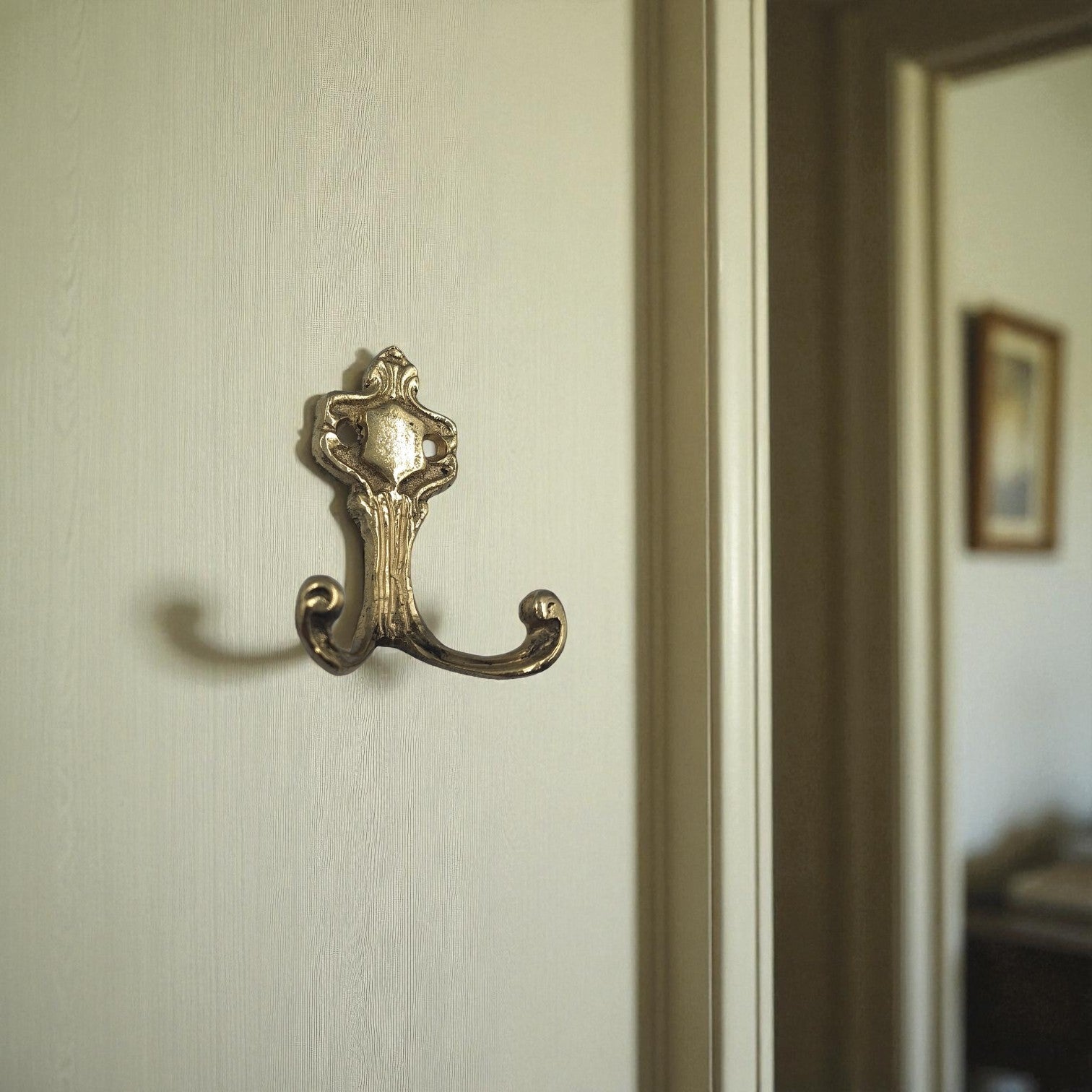 Luxury Solid Brass Double Hooks Set, Gold, 8cm, Bathroom Towel Hook, Vintage Wall Decor